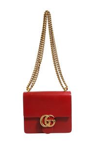 Gucci Marmont small shoulder bag in Rosso Ancora red Women's leather (Authentic Pre-Loved)