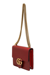 Gucci Marmont small shoulder bag in Rosso Ancora red Women's leather (Authentic Pre-Loved)
