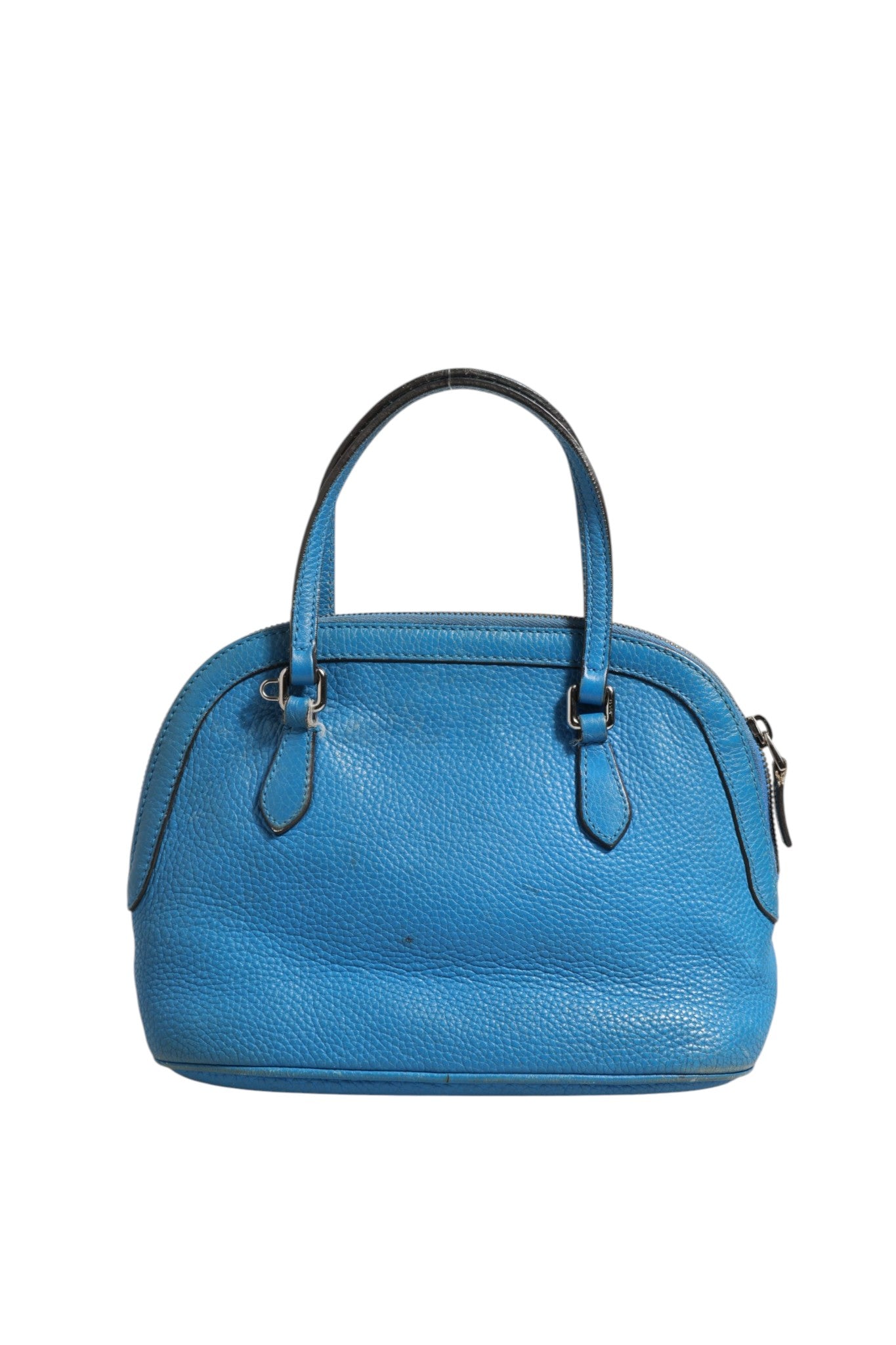Gucci Blue Leather Dome Women's Handbag (Authentic Pre-Loved)