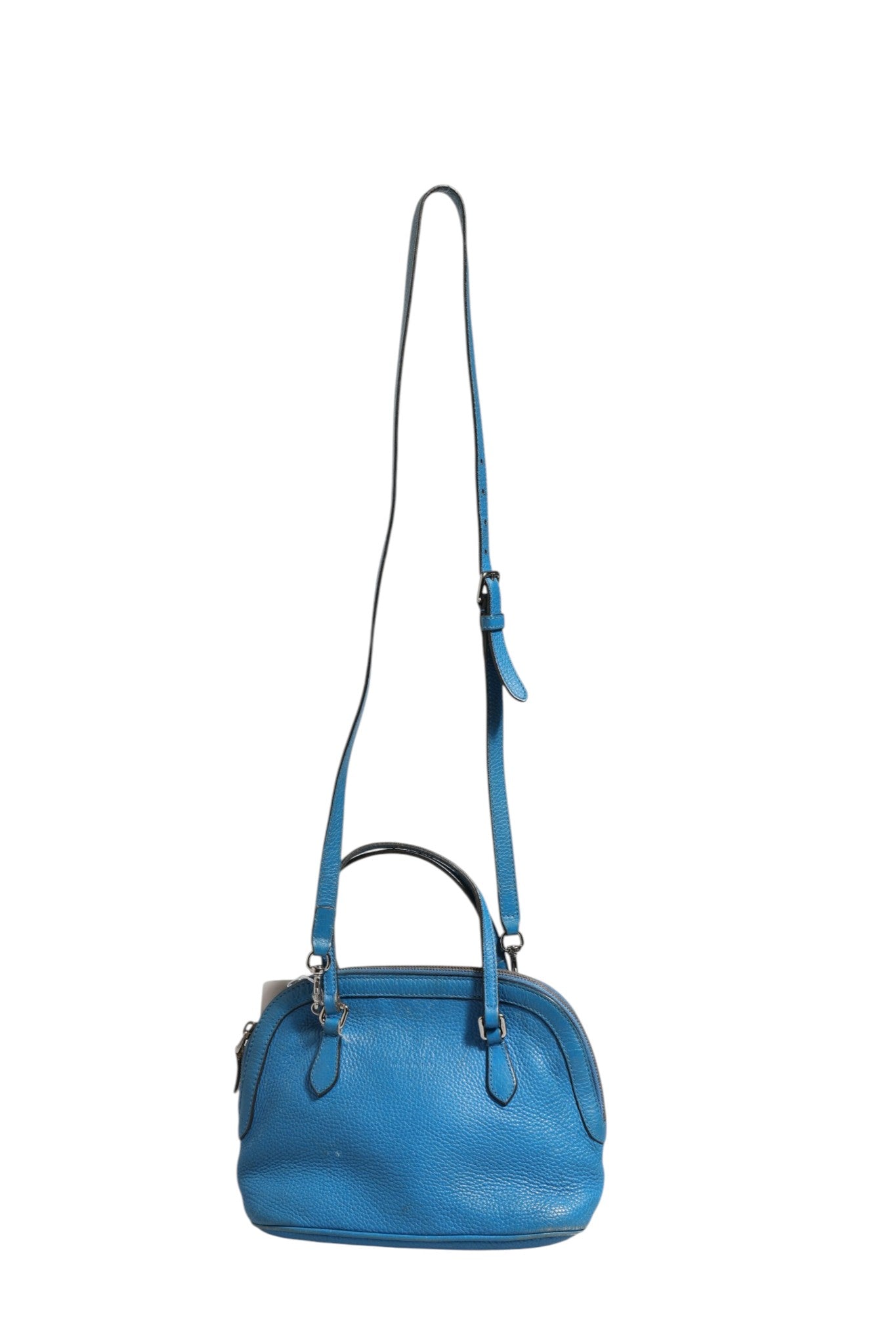 Gucci Blue Leather Dome Women's Handbag (Authentic Pre-Loved)