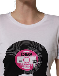 Dolce & Gabbana White D&G WE LOVE JAPAN Print Cotton Women's T-shirt