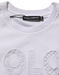 Dolce & Gabbana White Logo Round Neck Sleeveless Women's T-shirt