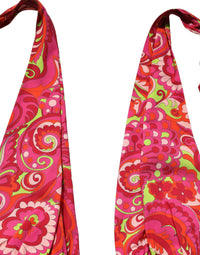 Dolce & Gabbana Red Paisley Silk Halter Neck Crop Tank Women's Top