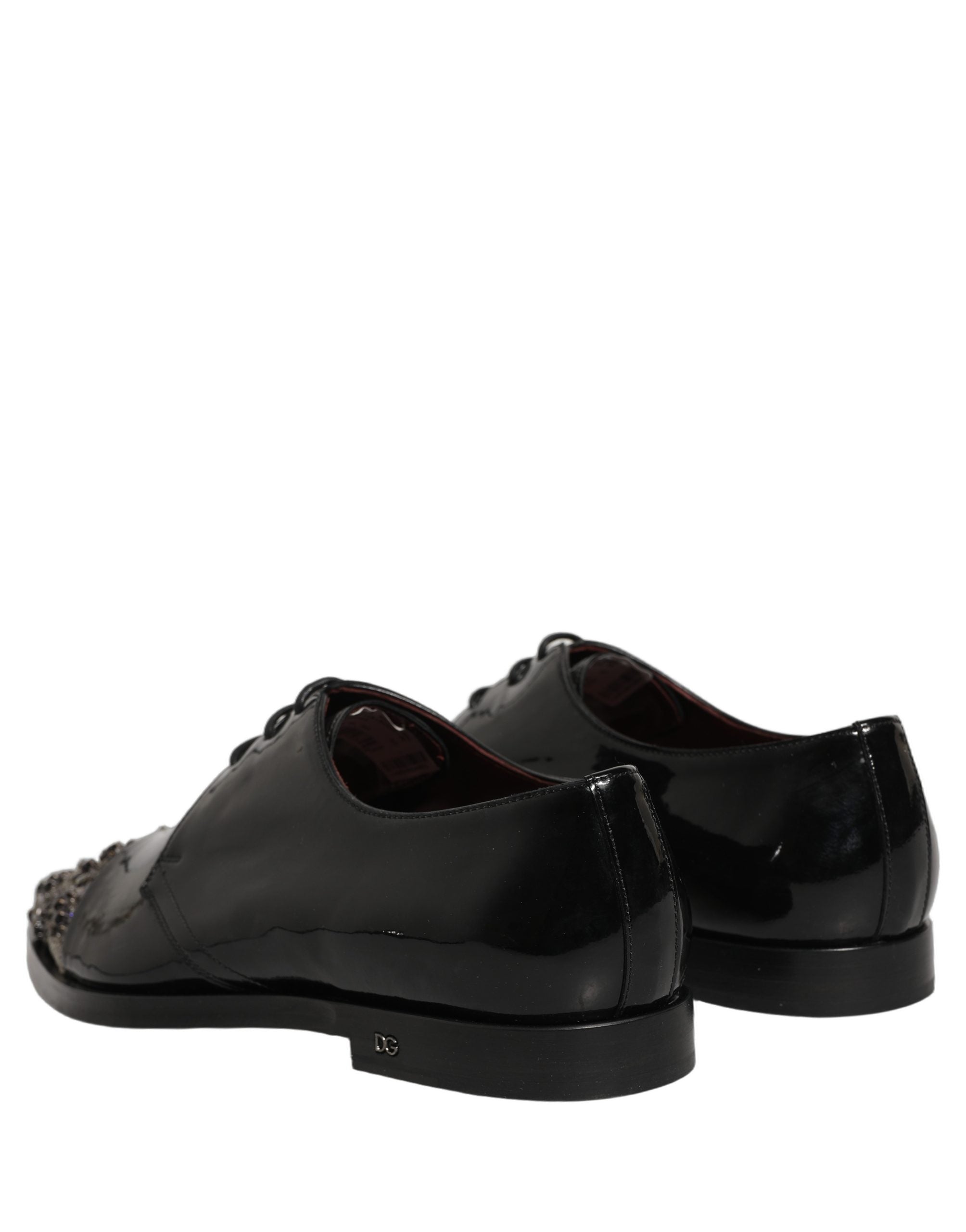 Dolce & Gabbana Dolce & Gabbana Black Embellished Men Derby Dress Formal Men's Shoes