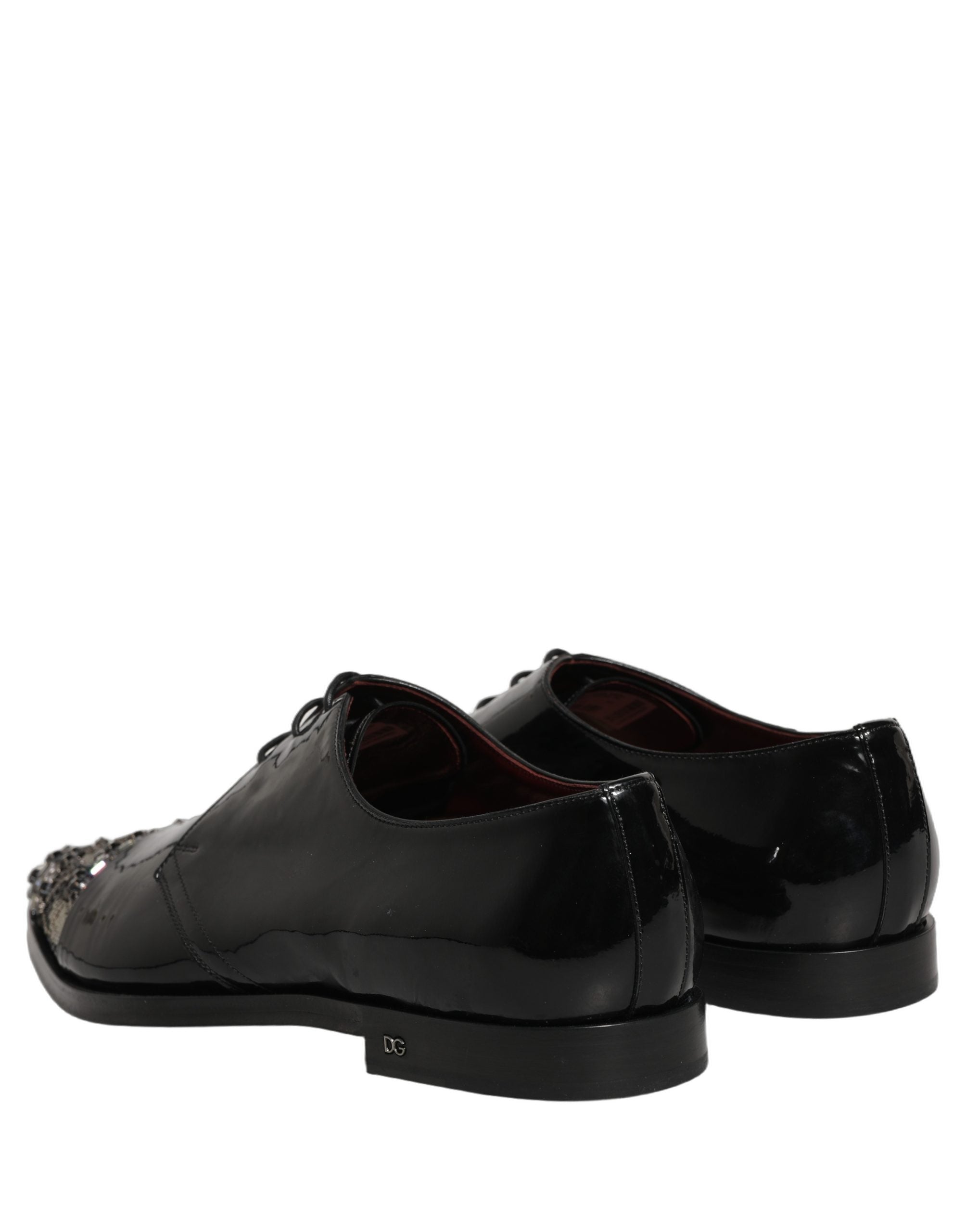 Dolce & Gabbana Dolce & Gabbana Black Embellished Derby Dress Formal Men's Shoes