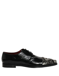Dolce & Gabbana Dolce & Gabbana Black Embellished Derby Dress Formal Men's Shoes