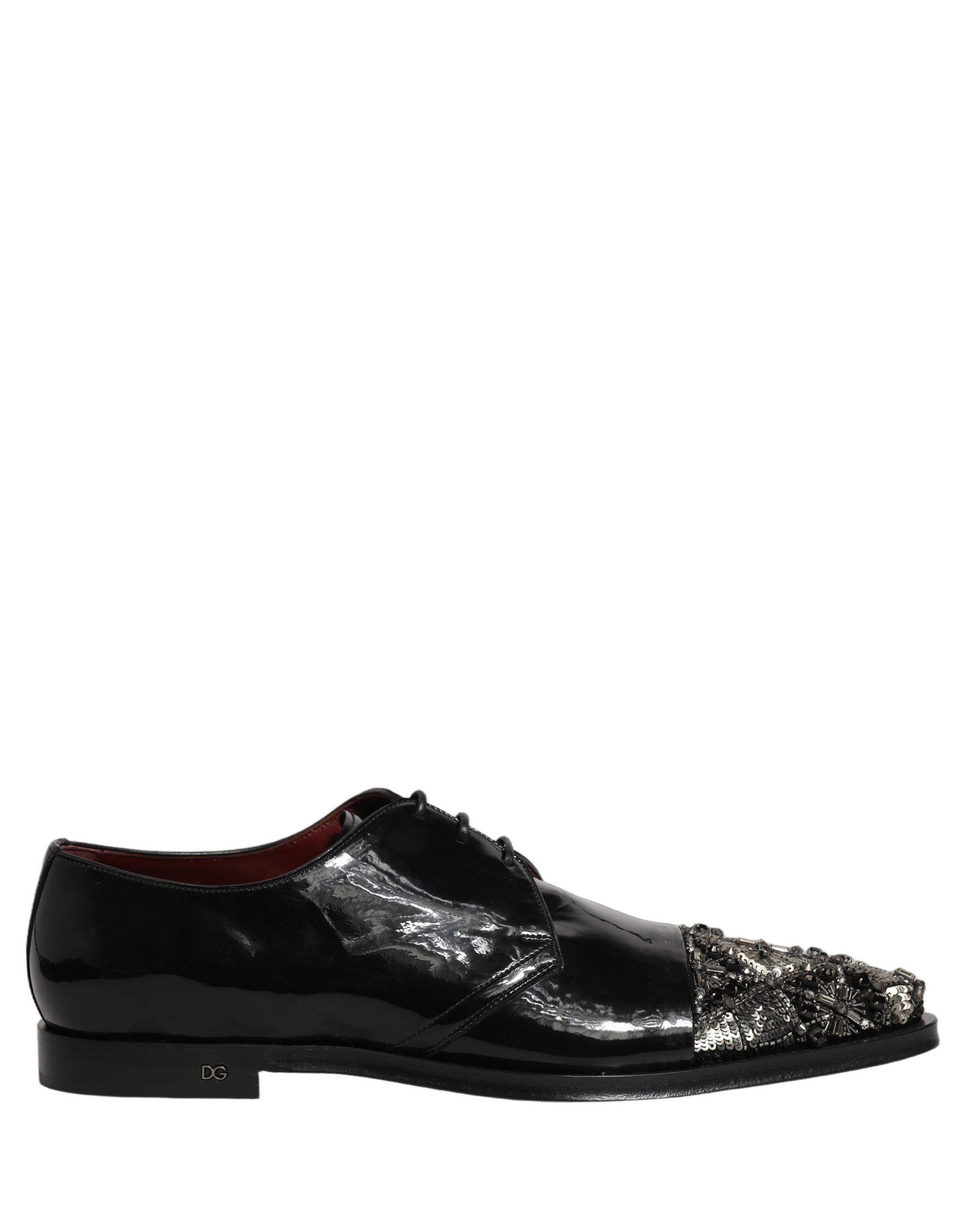 Dolce & Gabbana Dolce & Gabbana Black Embellished Derby Dress Formal Men's Shoes