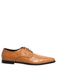 Dolce & Gabbana Dolce & Gabbana Brown Leather Lace Up Men Derby Dress Men's Shoes