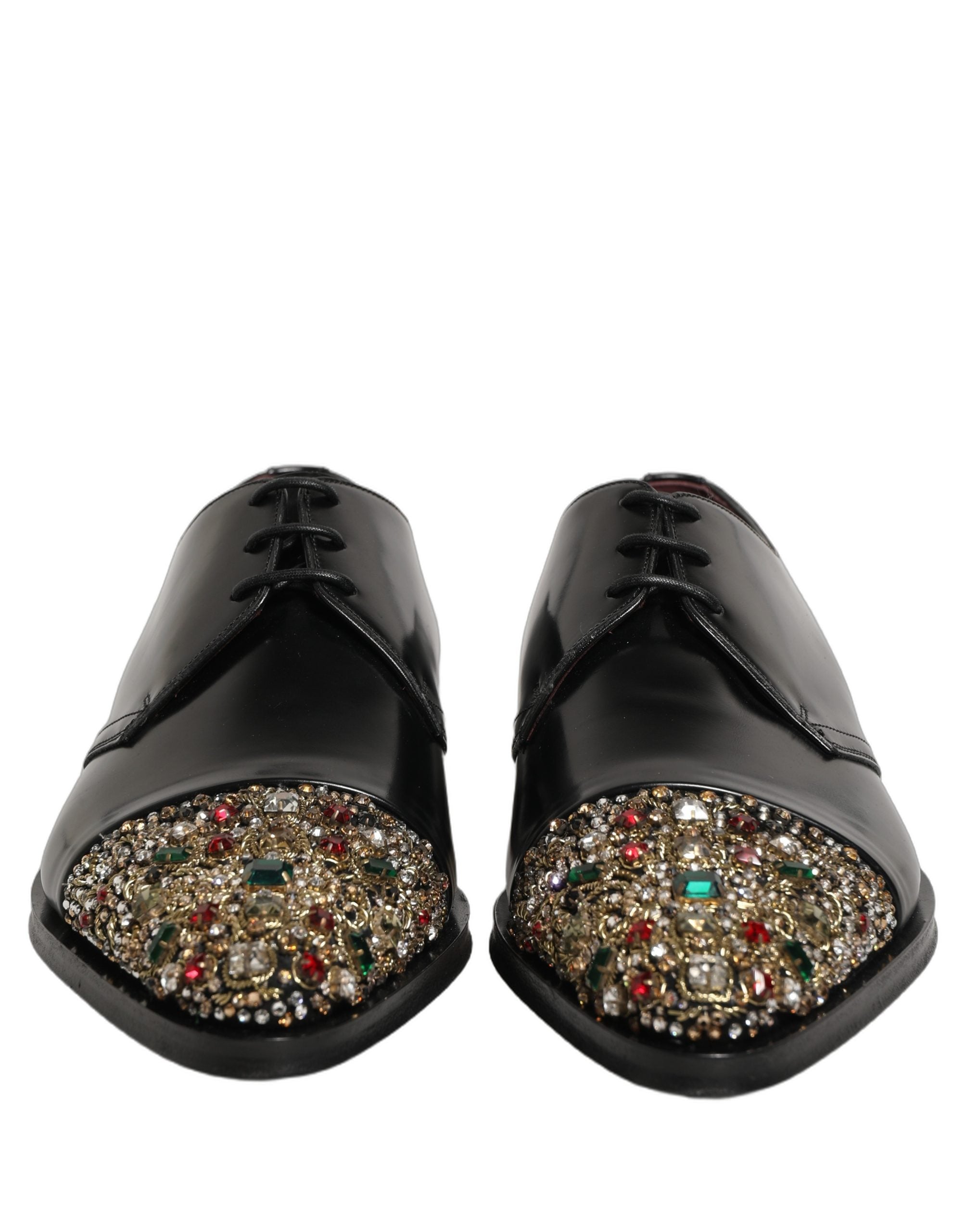 Dolce & Gabbana Dolce & Gabbana Black Embellished Derby Dress Formal Men's Shoes
