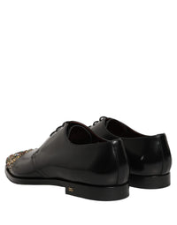 Dolce & Gabbana Dolce & Gabbana Black Embellished Derby Dress Formal Men's Shoes