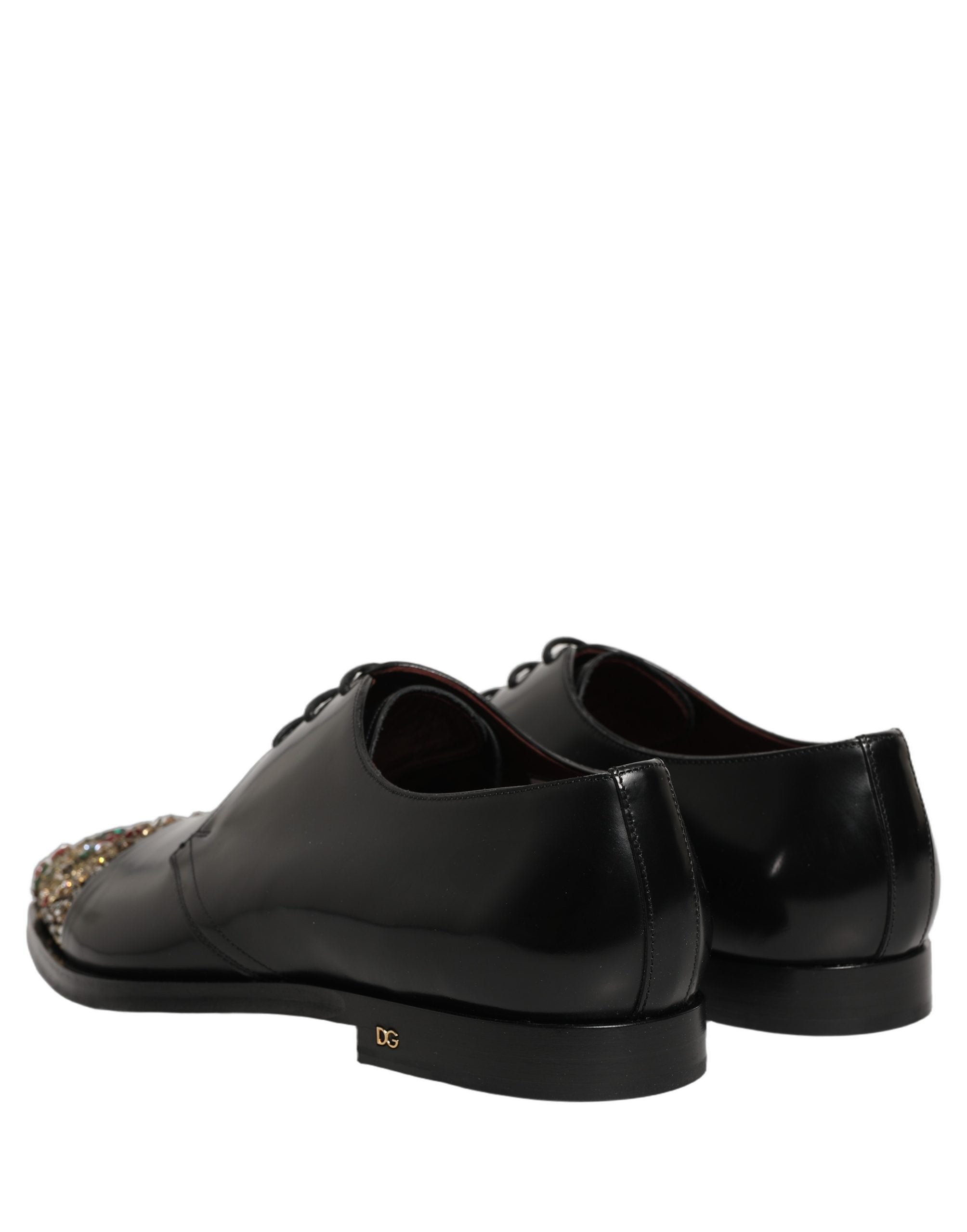 Dolce & Gabbana Dolce & Gabbana Black Embellished Derby Dress Formal Men's Shoes