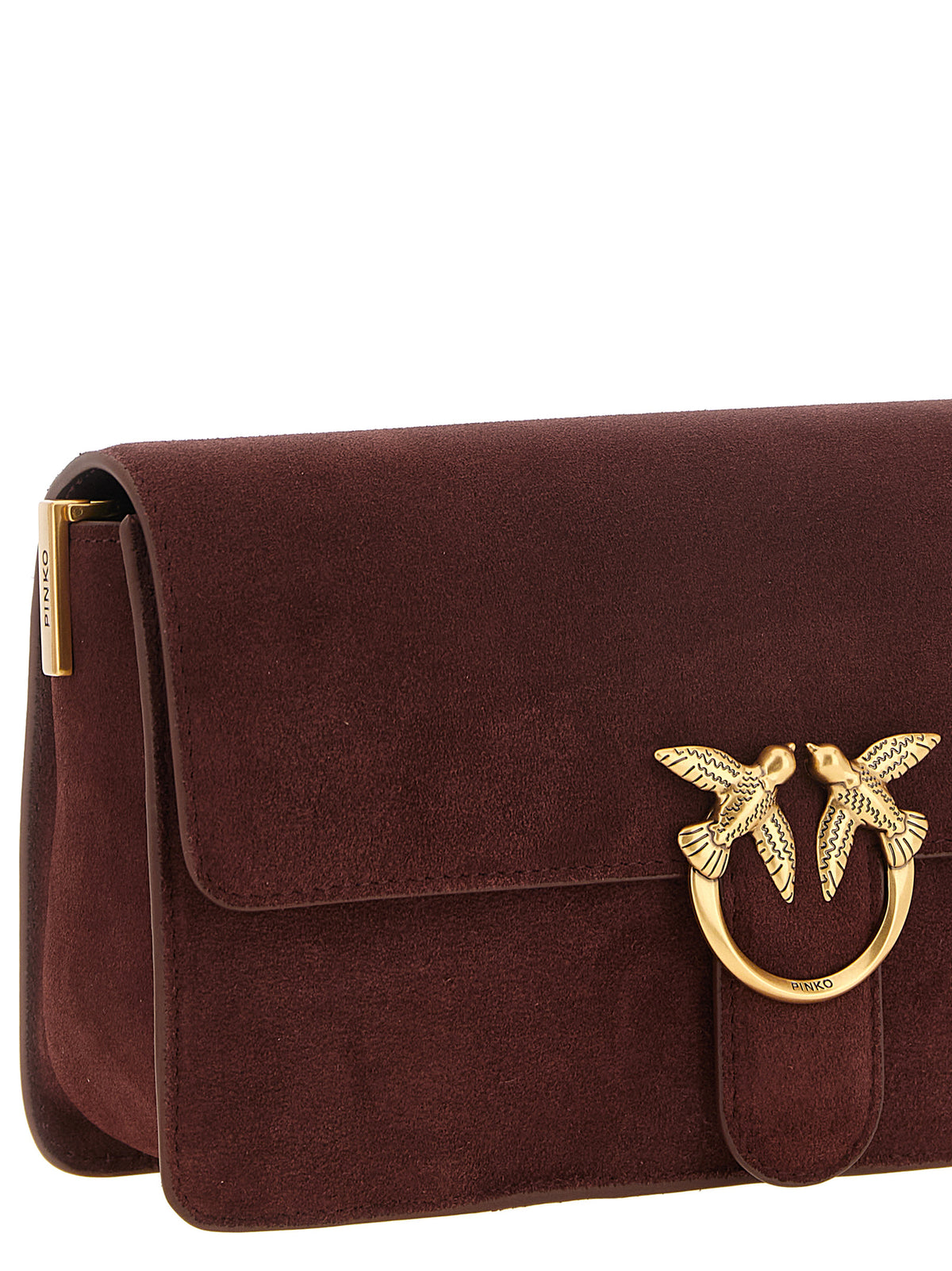 Pinko Women Classic Burgundy 'Love One Slouchy' Shoulder Bag
