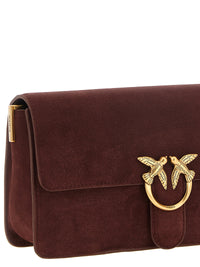 Pinko Women Classic Burgundy 'Love One Slouchy' Shoulder Bag