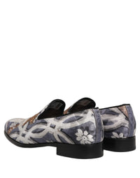 Dolce & Gabbana Multicolor Floral Tapestry Embroidery Loafer Men's Shoes
