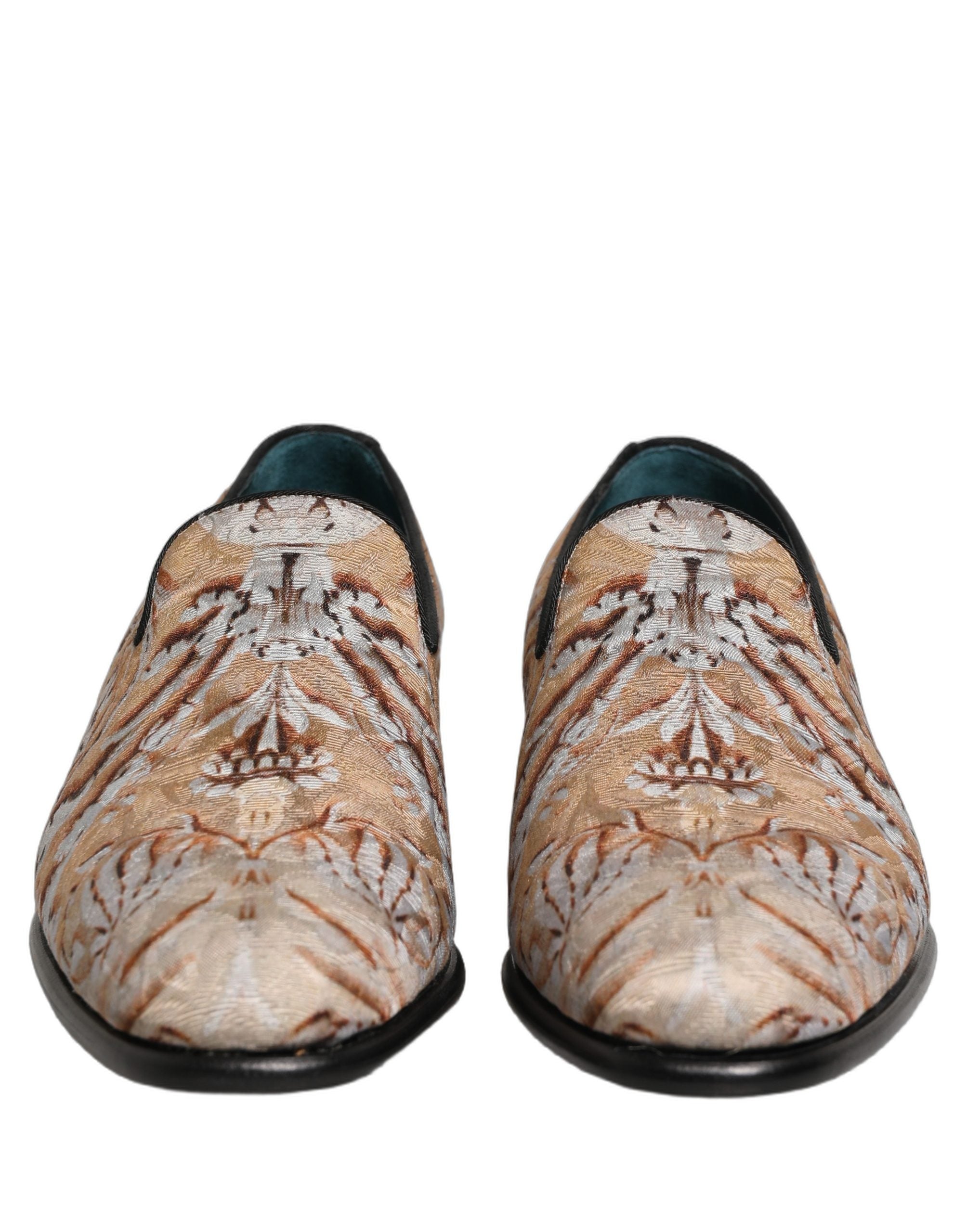 beige dress shoes for men Handmade Men's Color Suede Brogue - Men's Oxford Formal Shoes made materials Dolce & Gabbana Beige Brocade