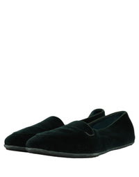 Dolce & Gabbana Green Velvet Slip On Men Flats Loafers Men's Shoes