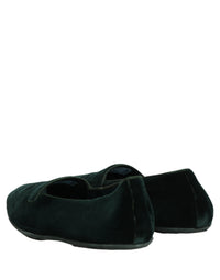 Dolce & Gabbana Green Velvet Slip On Men Flats Loafers Men's Shoes