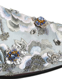 Dolce & Gabbana White Floral Embellished Men Loafers Men's Shoes