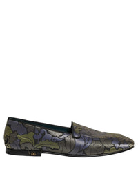 Dolce & Gabbana Multicolor Floral Jacquard Men Loafers Men's Shoes