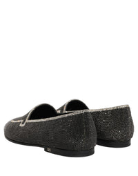 Dolce & Gabbana Black Crystal Embellished Men Loafers Men's Shoes