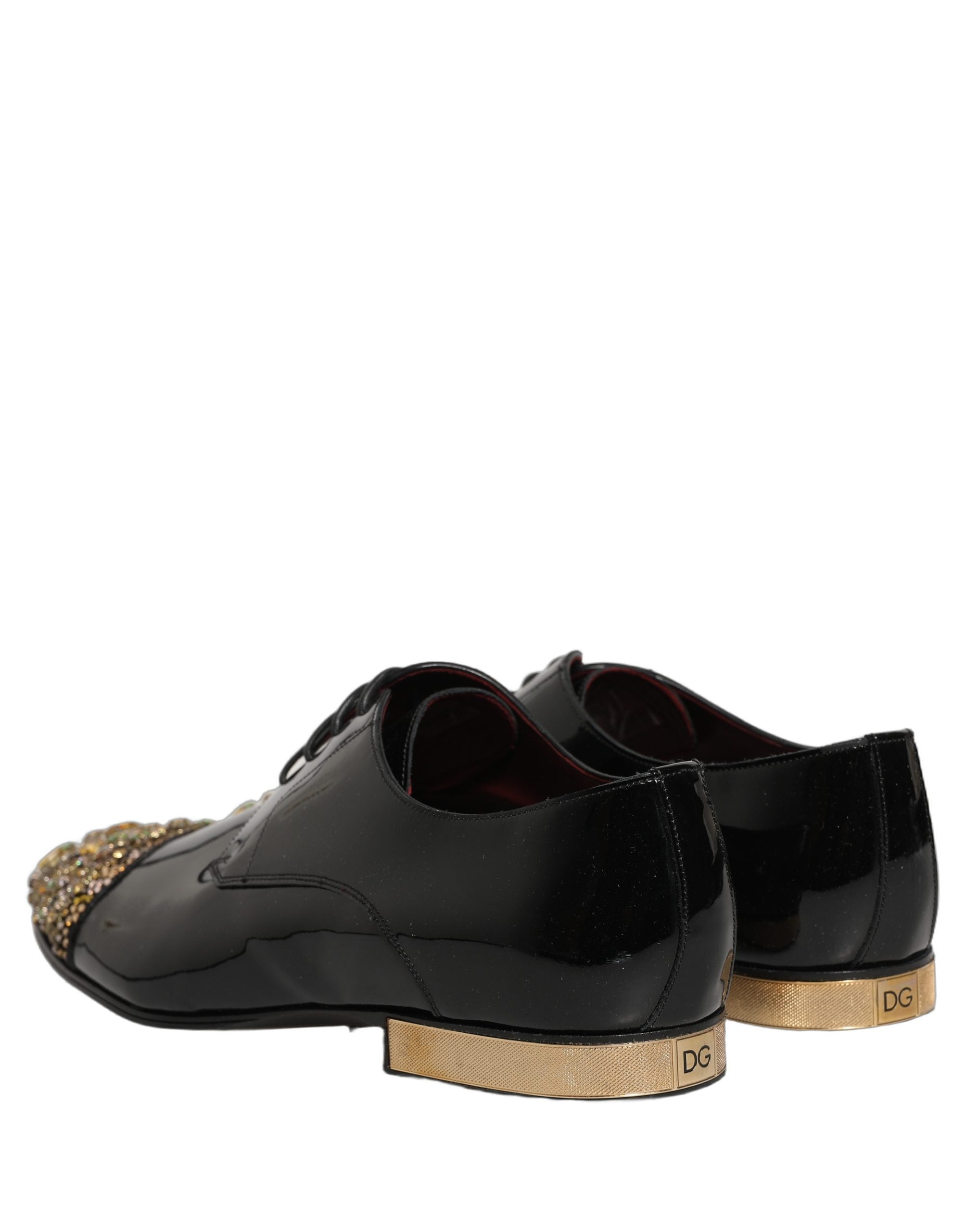 Dolce & Gabbana Dolce & Gabbana Black Embellished Men Derby Dress Formal Men's Shoes