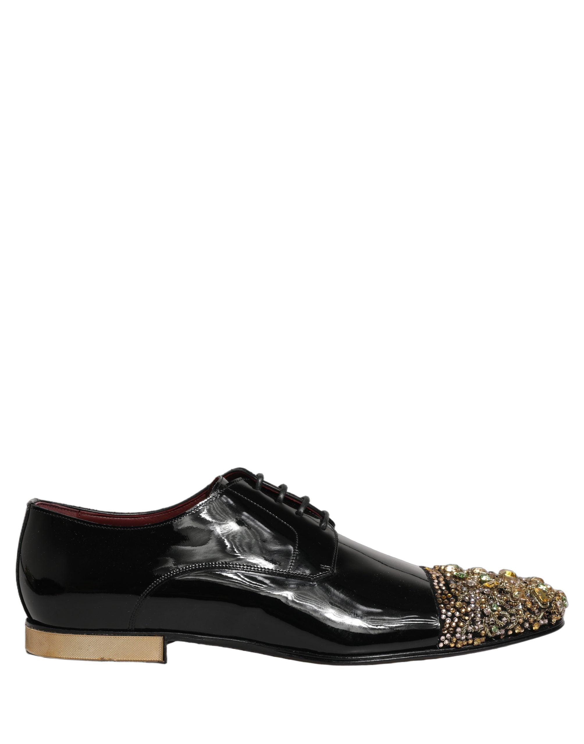 Dolce & Gabbana Dolce & Gabbana Black Embellished Men Derby Dress Formal Men's Shoes
