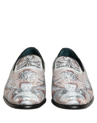 Dolce & Gabbana Multicolor Velvet Baroque Dress Loafers Men's Shoes