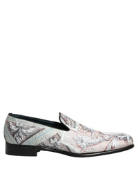Dolce & Gabbana Multicolor Velvet Baroque Dress Loafers Men's Shoes