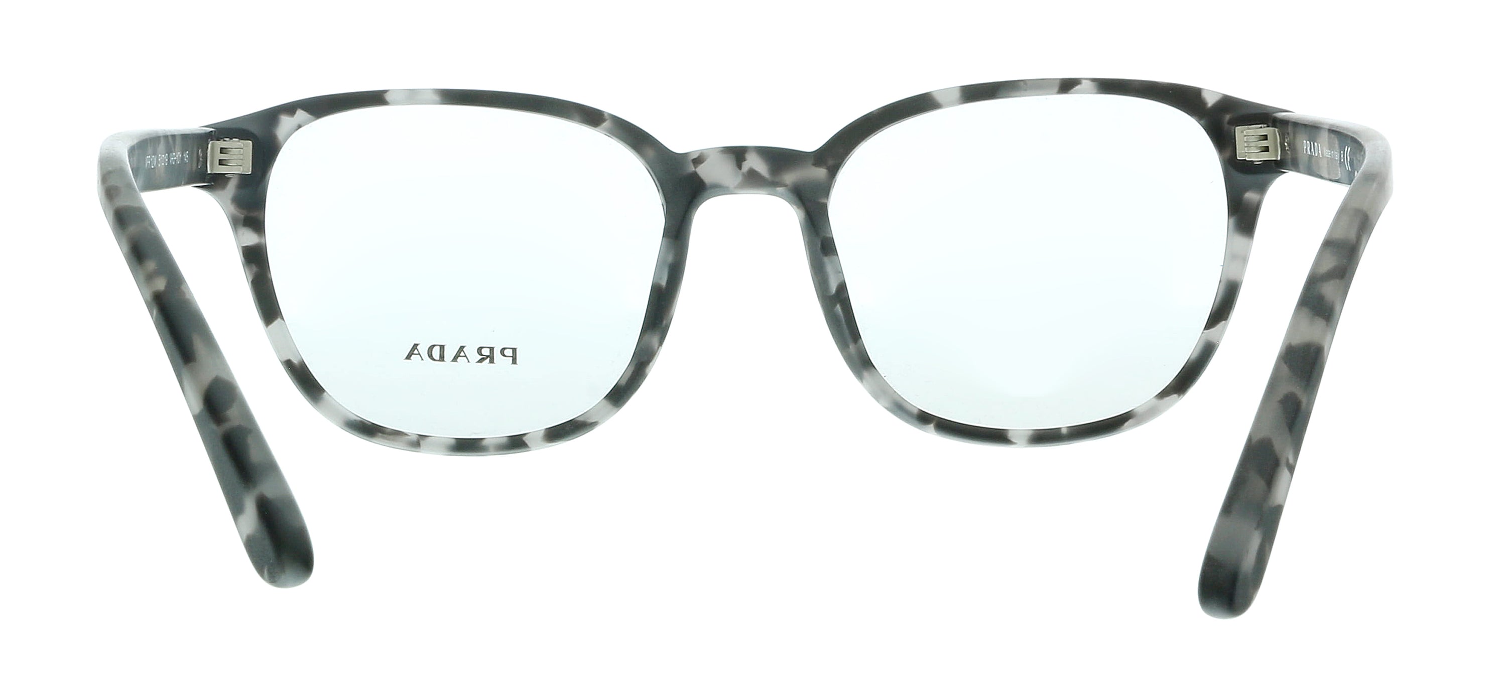 Prada Matte Grey Tortoise Square 0PR 12WV VH31O1 Eyeglasses