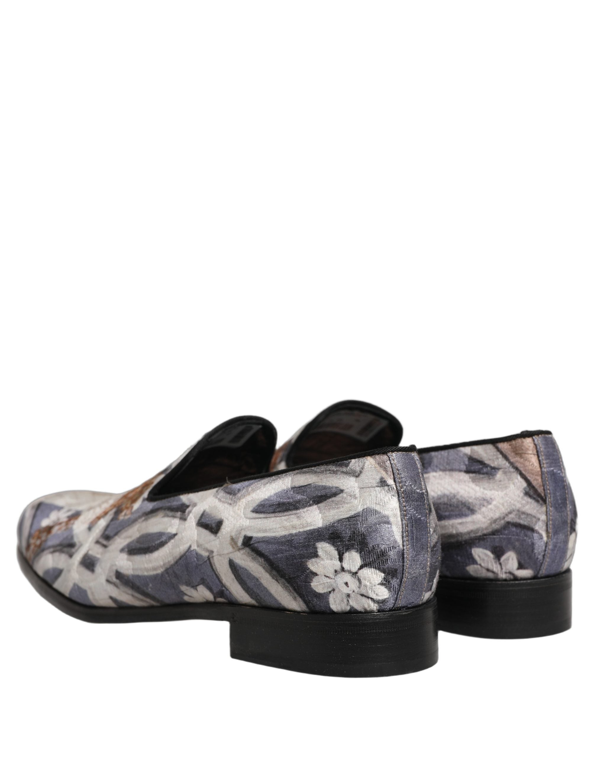 Dolce & Gabbana Multicolor Floral Tapestry Embroidery Loafer Men's Shoes