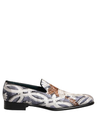 Dolce & Gabbana Multicolor Floral Tapestry Embroidery Loafer Men's Shoes