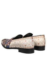 Dolce & Gabbana Multicolor Fruit Print Velvet Loafers Men's Shoes
