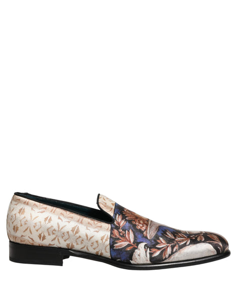 Dolce & Gabbana Multicolor Fruit Print Velvet Loafers Men display picture 2
