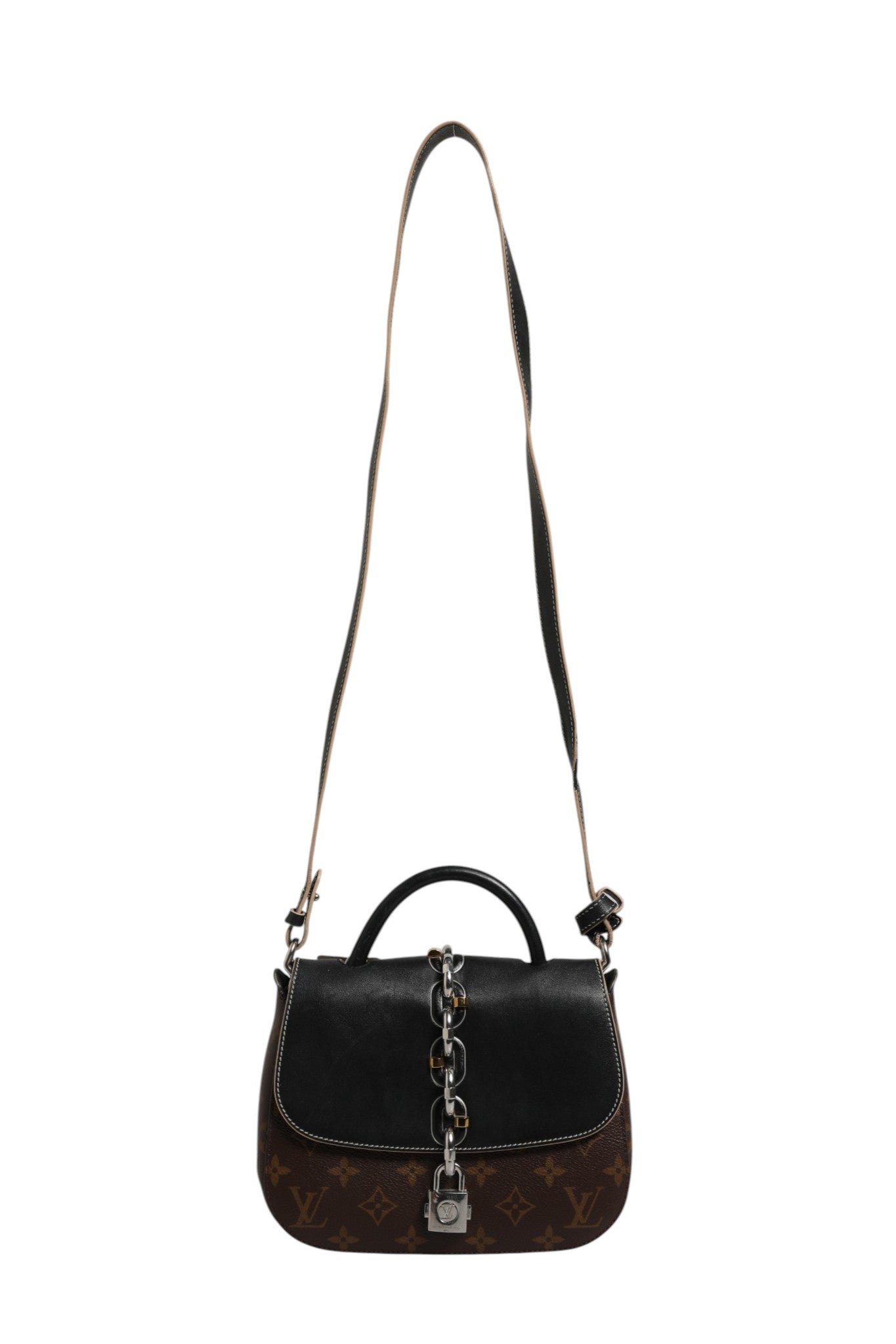 Louis Vuitton Calfskin Monogram Chain It Bag PM Women's Black (Authentic Pre-Loved)