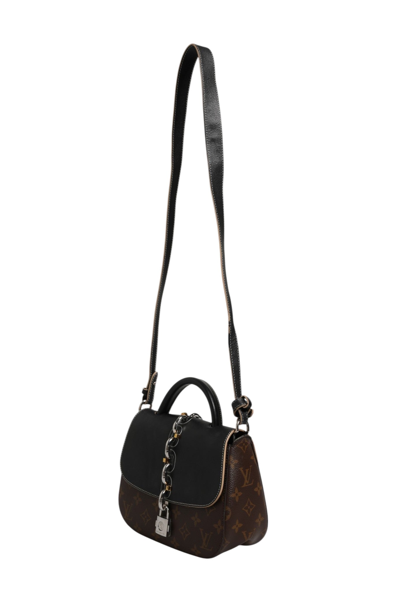 Louis Vuitton Calfskin Monogram Chain It Bag PM Women's Black (Authentic Pre-Loved)
