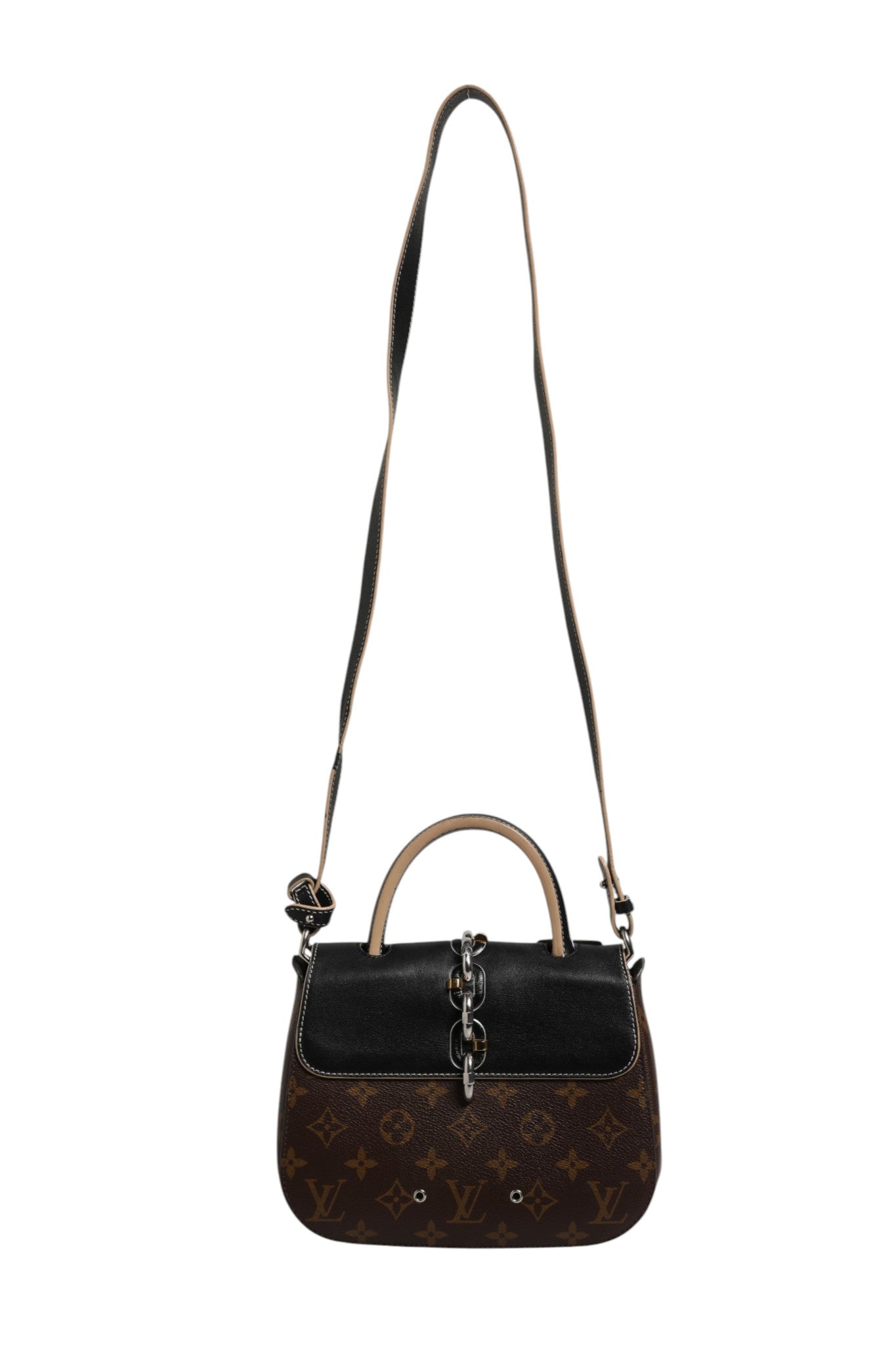 Louis Vuitton Calfskin Monogram Chain It Bag PM Women's Black (Authentic Pre-Loved)