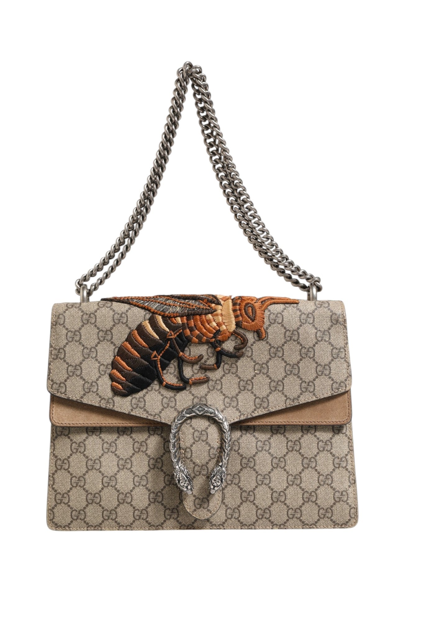 Gucci Supreme Monogram Bee Embroidered Shoulder Women's Bag (Authentic Pre-Loved)