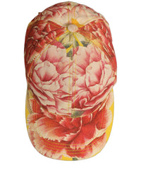 Dolce & Gabbana Men Multicolor Cotton Floral Baseball Capello Men's Hat