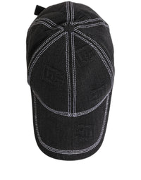 Dolce & Gabbana Men Black Cotton 6 Panel Baseball Capello Men's Hat