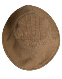 Dolce & Gabbana Women Brown Cotton Knit WideBrim Bucket Capello Women's Hat