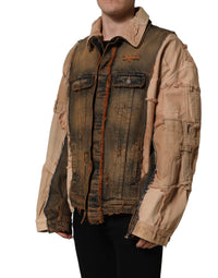 Dolce & Gabbana Multicolor Raw Cut Panelled Denim Men Men's Jacket