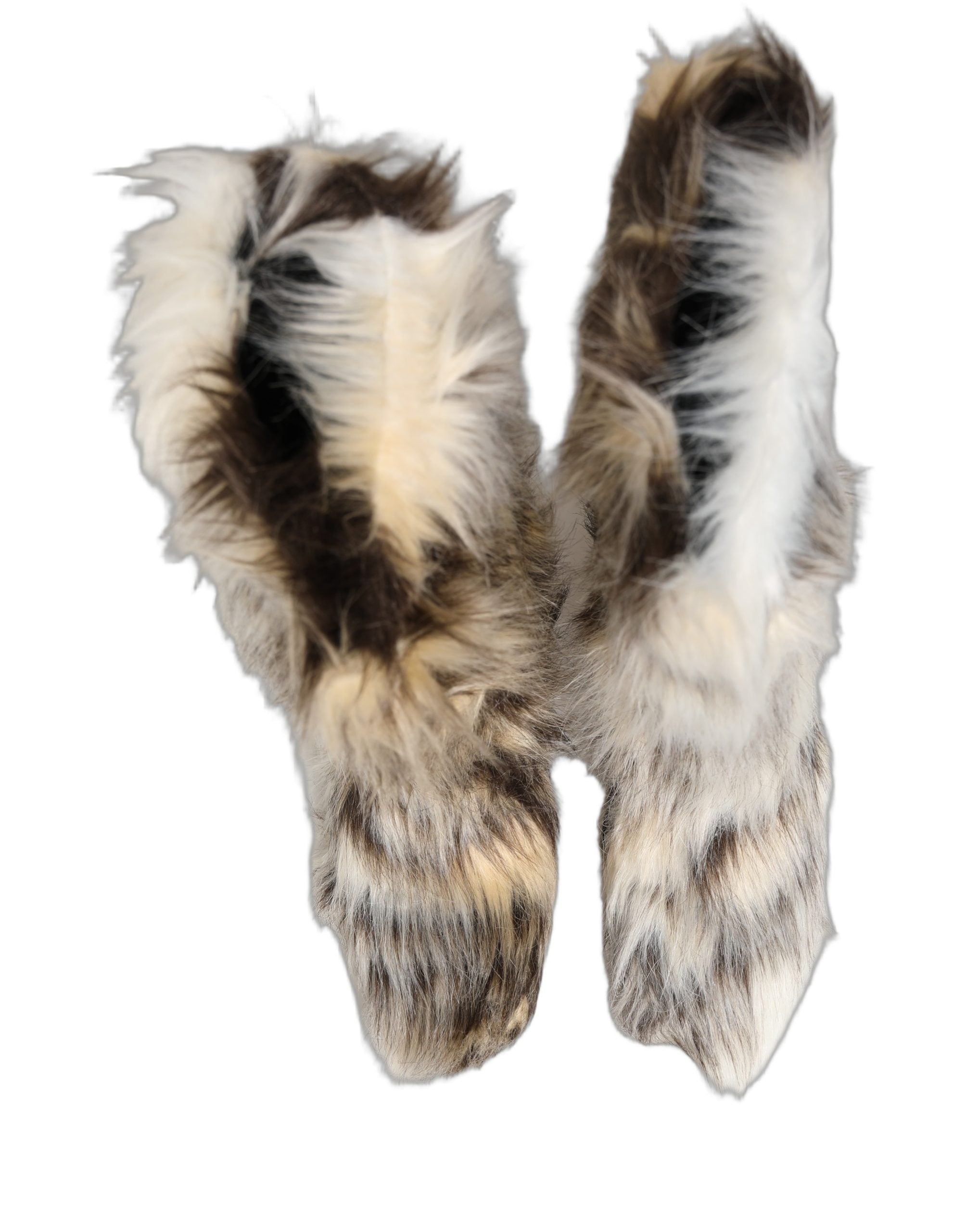 Dolce & Gabbana Dolce & Gabbana Multicolor Knee High Faux Fur Boots Men's Shoes