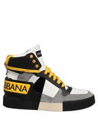 Dolce & Gabbana Multicolor Leather High Top Sneakers Men's Shoes
