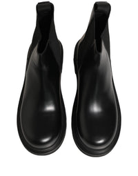 Dolce & Gabbana Black Chelsea Boots Leather Slip On Men Men's Shoes
