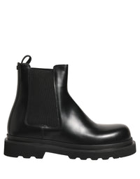 Dolce & Gabbana Black Chelsea Boots Leather Slip On Men Men's Shoes
