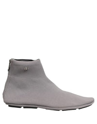 Dolce & Gabbana Gray Stretch Mesh Men Ankle Boots Men's Shoes