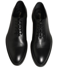 Dolce & Gabbana Dolce & Gabbana Black Leather Men Oxford Dress Formal Men's Shoes