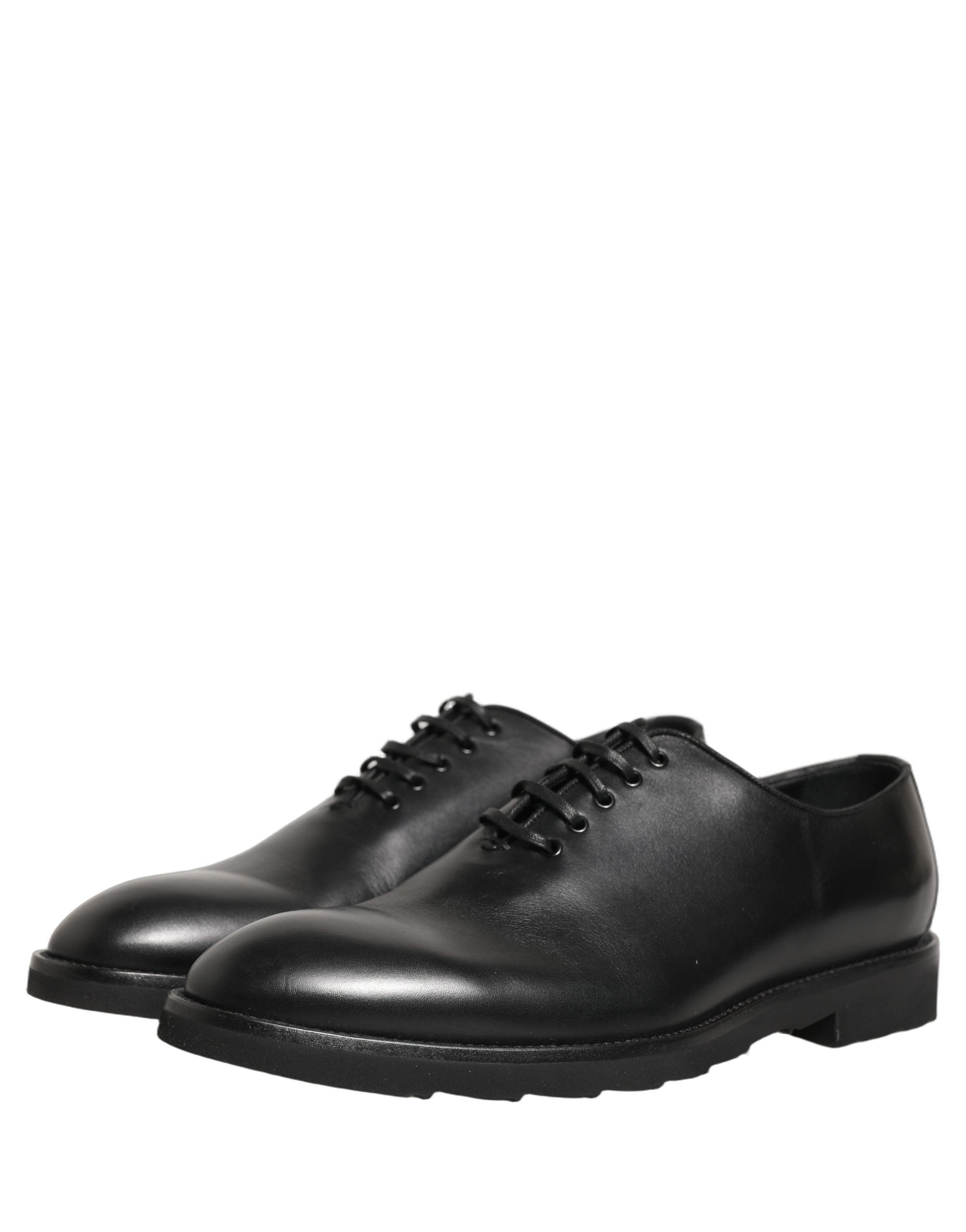 Dolce & Gabbana Dolce & Gabbana Black Leather Men Oxford Dress Formal Men's Shoes