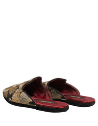 Dolce & Gabbana Dolce & Gabbana Black Floral Jacquard Flats Sandals Men Men's Shoes