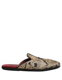 Dolce & Gabbana Dolce & Gabbana Black Floral Jacquard Flats Sandals Men Men's Shoes